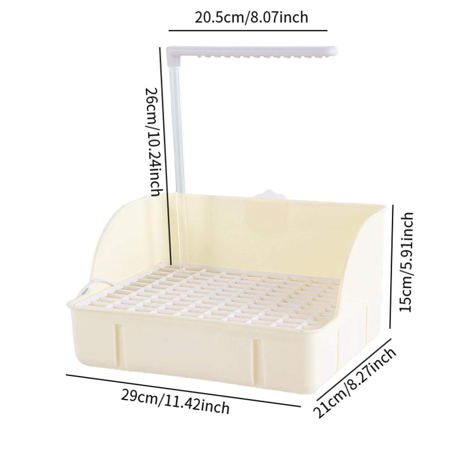 Bac de Bain pour Oiseaux de Compagnie, Facile à Nettoyer, pour Perroquets, Perruches Ondulées et Calopsittes, Blanc
