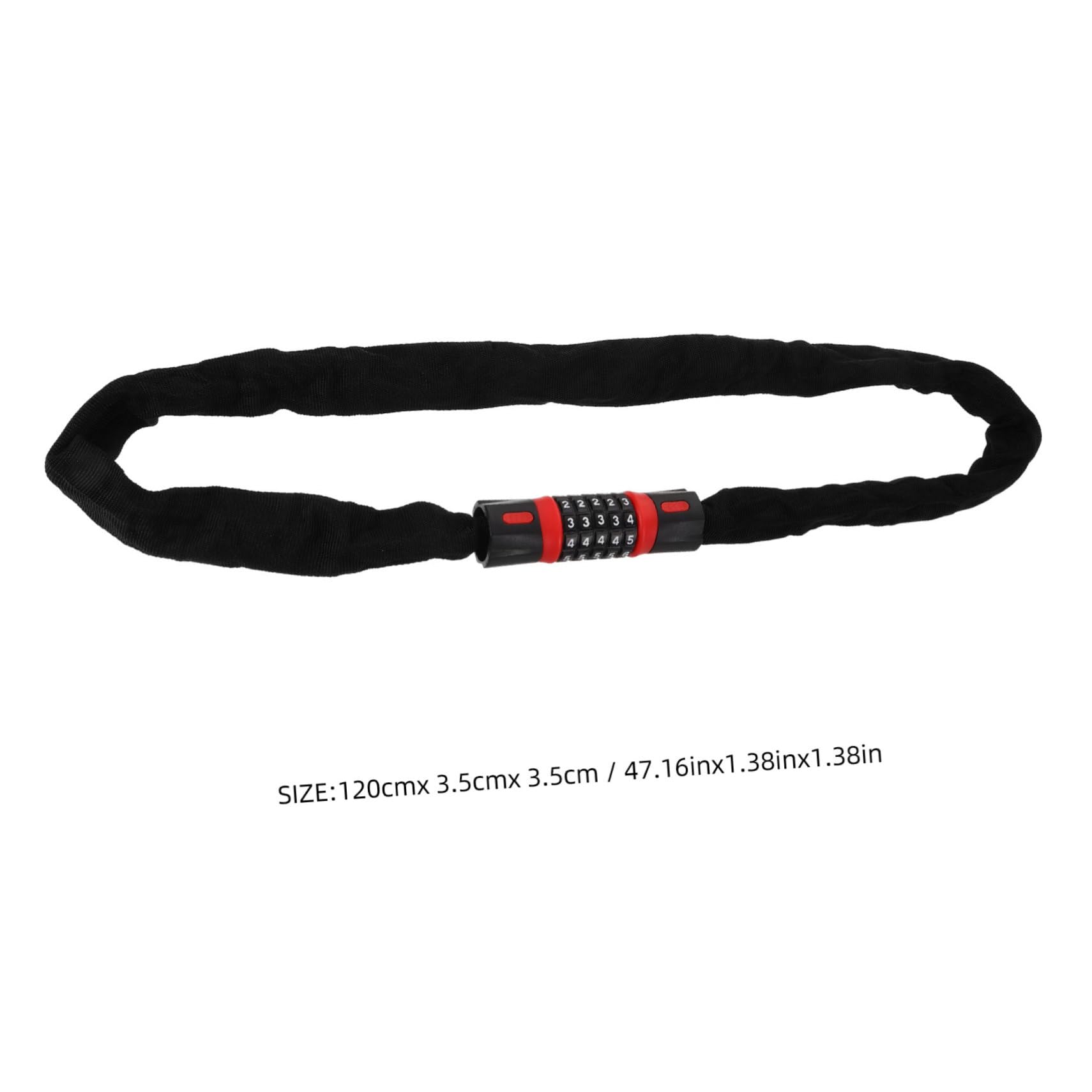 Happyyami Bike Chain Security Lock Bike Lock 5- Password Waterproof Scratch-Proof