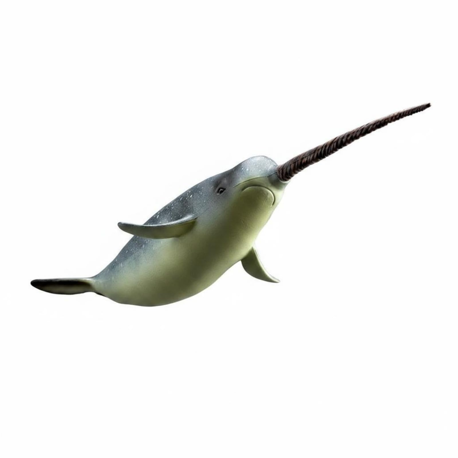 kowaku Realistic Animal Model Educational Marine Mammal Toy Animal Collectible for Kids, Solid Narwhal