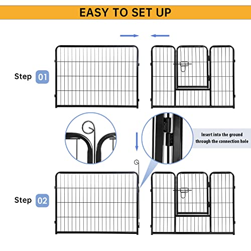 Image of BestPet | Dog Playpen | 24 Inch, 32 Panels | Heavy Duty Metal Pet Exercise Pen | Indoor Outdoor Fence Panels | Rust-Resistant, Removable, Tool-Free Setup | Anti-Skid, Expandable Design