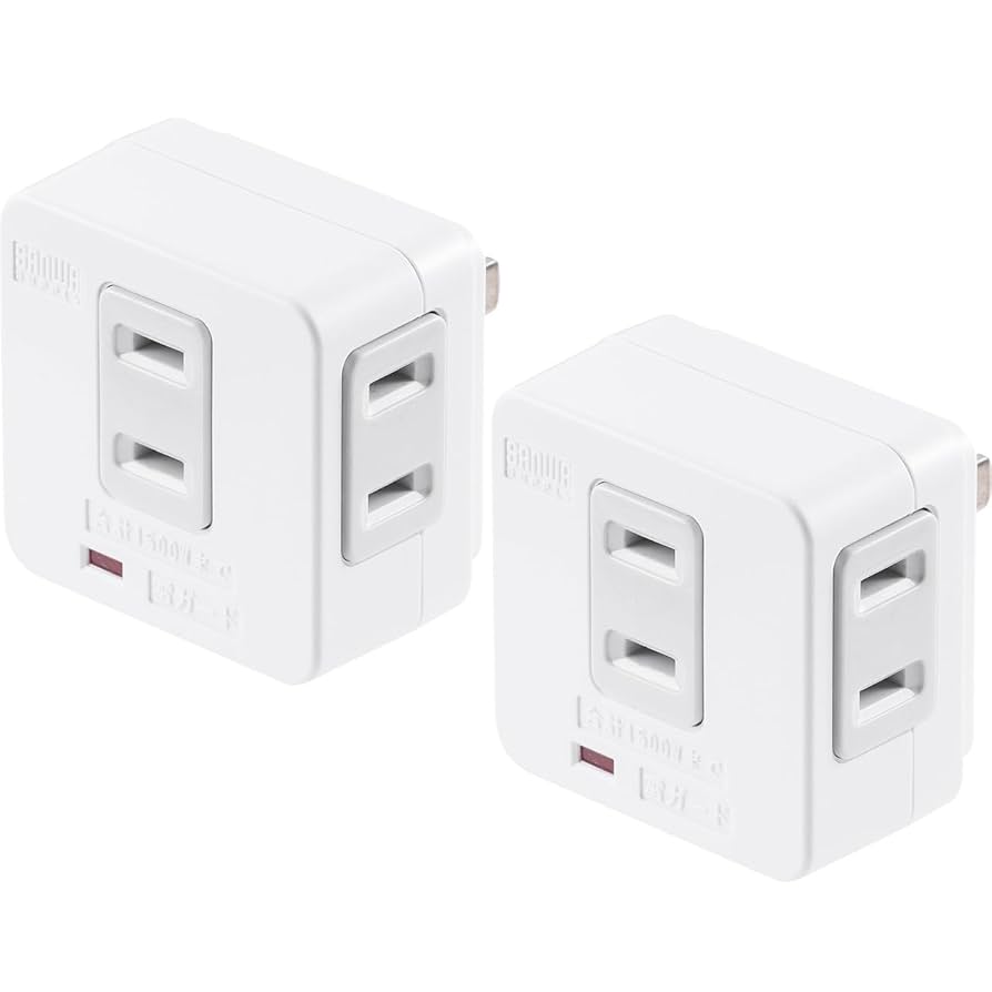 Amazon.co.jp: サンワダイレクト 電源タップ 3個口 2P 雷ガード