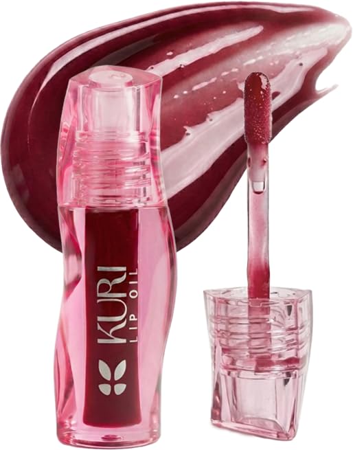 Kuri Cherry Lip Oil | 3ML | Hydrating and Glossy Tinted Lip oil for Pigmented and Chapped Lips