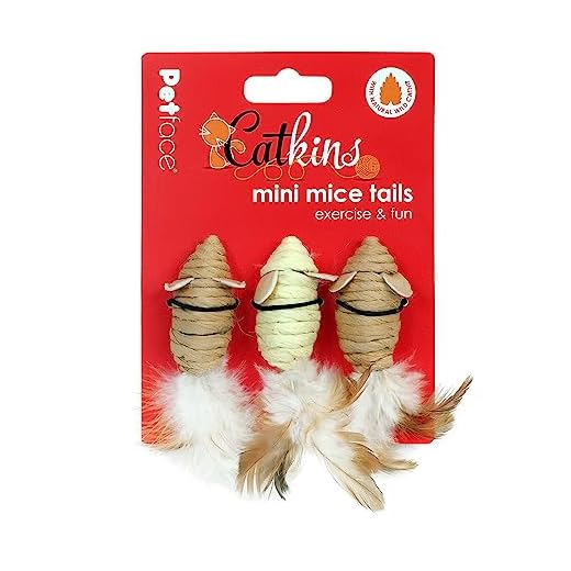 Catkins door Petface Mini Muizen Tails Cat Toy, 3-delig