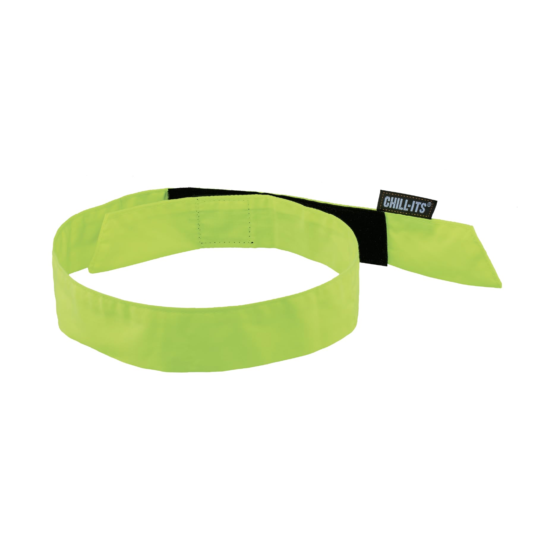 Ergodyne Lime Chill Its 6705 Cooling Bandana, Evaporative Polymer Crystals For Cooling Relief, Quick And Secure Fit
