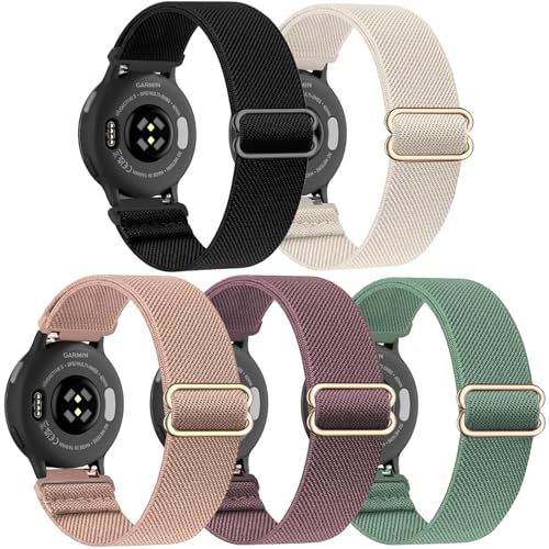 5 Pack Correas elásticas para reloj compatibles Garmin 20mm miniatura 1