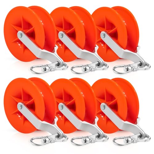 Cable Pulley - Low Voltage, Network Cable Installation Pulley, Wire Pulling Tools for Cat5e & 6, Coax, Fire Alarm, Access Control & Audio Cable | 6 Pack