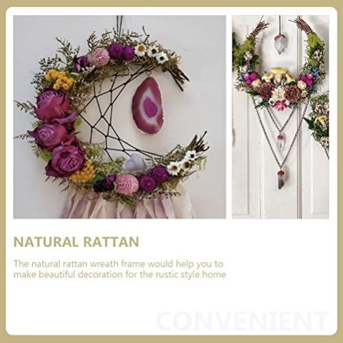 Easter Wreath 12‘’ Easter Wreaths For Front Door, Meideli Moon Shape Wooden Vine Dried Branch For Home Wedding Party Easter Wreaths For Front Door Decor #TOP6