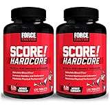 Force Factor SCORE!, 2-Pack, Hardcore Nitric Oxide Booster Supplement for Men with L-Citrulline, Yohimbe, Black Maca & B Vitamins to Increase Stamina, Maximize Physical Performance, 240 Tablets