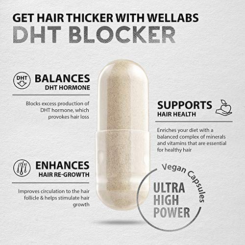 DHT Blocker Hair Growth Supplement - Made in USA - For Men & Women - Reduce Hair Loss & Regrow Hair with Saw Palmetto & Biotin - Prostate Health Support - 60 Capsules - Thumbnail 3