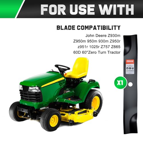 Grasscool Z930m 60 inch Mower Blades Replace John D-eere TCU15881 for 930m Z950r Z950m 950m z951r 60D 60'' Zero Turn Tractor M128485 M163983 by Grasscool - Image 2