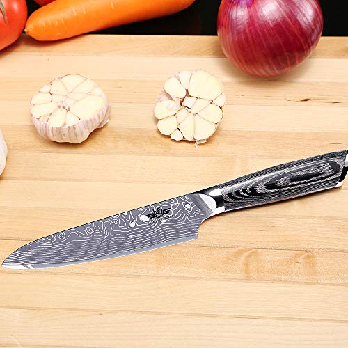 Utility Knife, Petty Knife, 5 Inch High Carbon German Steel Blade With Comfortable Ergonomic Handle, Anti Rust And Wear Resistant, Suitable For Restaurant And Home Kitchen-Kitchen Emperor #TOP3