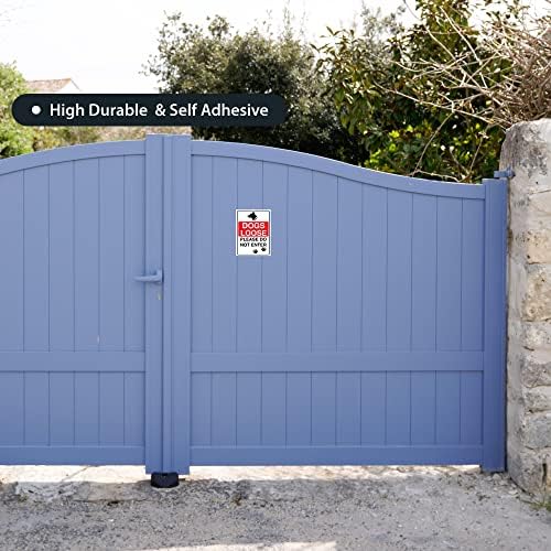 Pack of 2 Do Not Enter Dog Loose Sign Self adhesive Waterproof Vinyl Beware the Dog Sign 150mmx200mm V1140