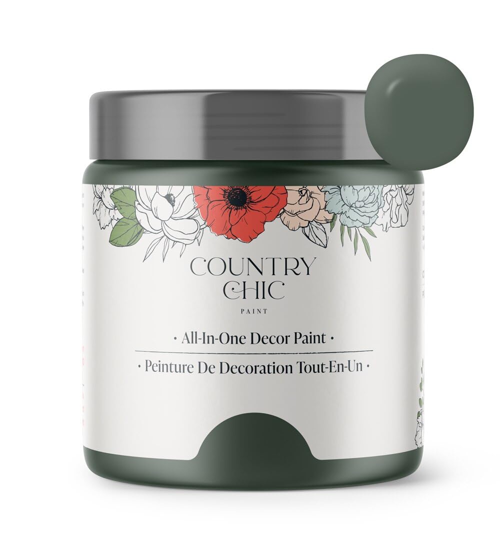 Country Chic All-in-One Chalk Paint for Furniture, Cabinets, Home Decor, Eco-Friendly, Matte Finish, Built-In Primer & Top Coat for Wood, Metal -