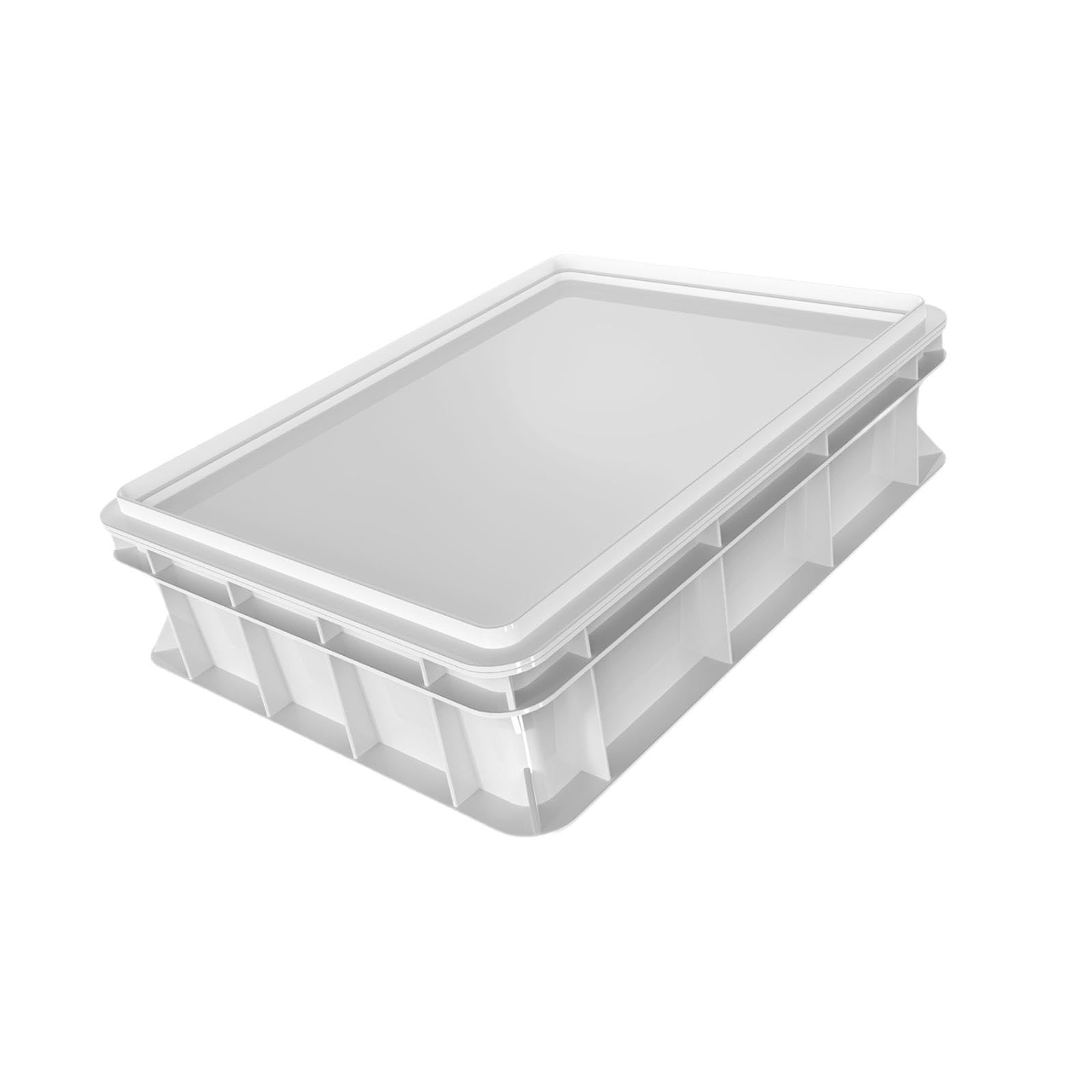 Bothyi Pizza Proofing Box Tray Practical Sturdy with Lid Pizza Turnover Box Storage Container for Home Restaurant Bread Pastry Crust, M