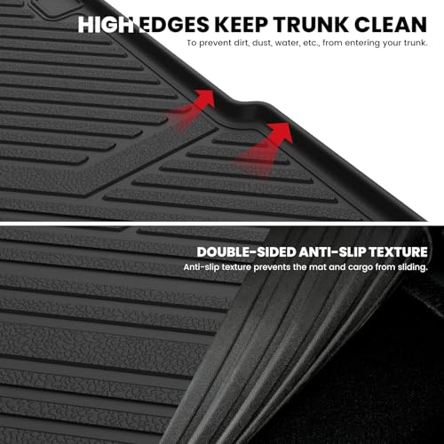 Image of LASFIT Cargo Mat for Audi Q5 /SQ5 2018-2025 | Not for PHEV, Not for 2025 Q5 new body(Gen 3), Custom Fit TPE All Weather Trunk Mat, Secure-Fit, Waterproof, Easy to Wash