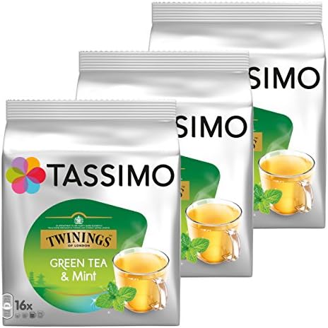 Tassimo Twinings Té verde y Menta, Paquete de 3, 3 x 16 T-Discs :  Amazon.es: Alimentación y bebidas