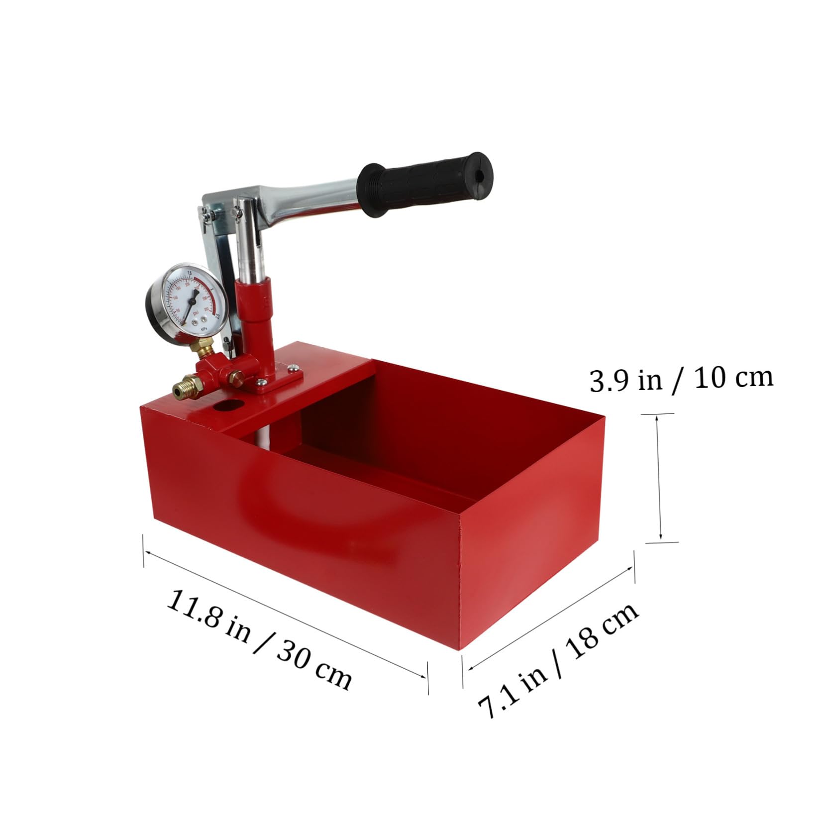 Pompe D’essai de Pression D’eau 25kg Manomètre, Corps en Aluminium