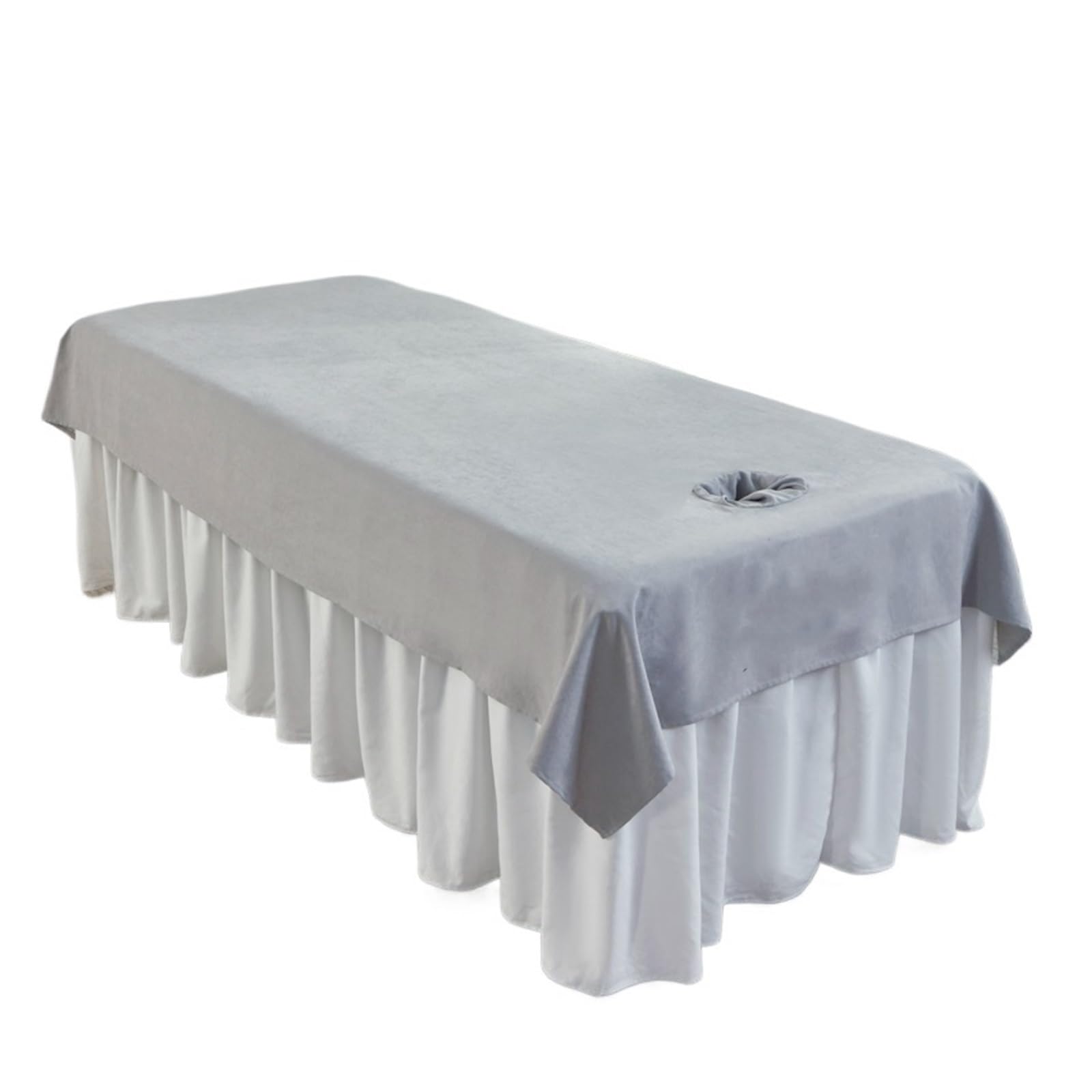 Sabanas Camilla Masaje Sábanas lisas de 120x230cm for salón de belleza, Tuina de masaje de SPA, cubierta de mesa de cama suave y agradable a la piel, antiencogimiento, con/sin agujero, 1 Uds.(Light Gr