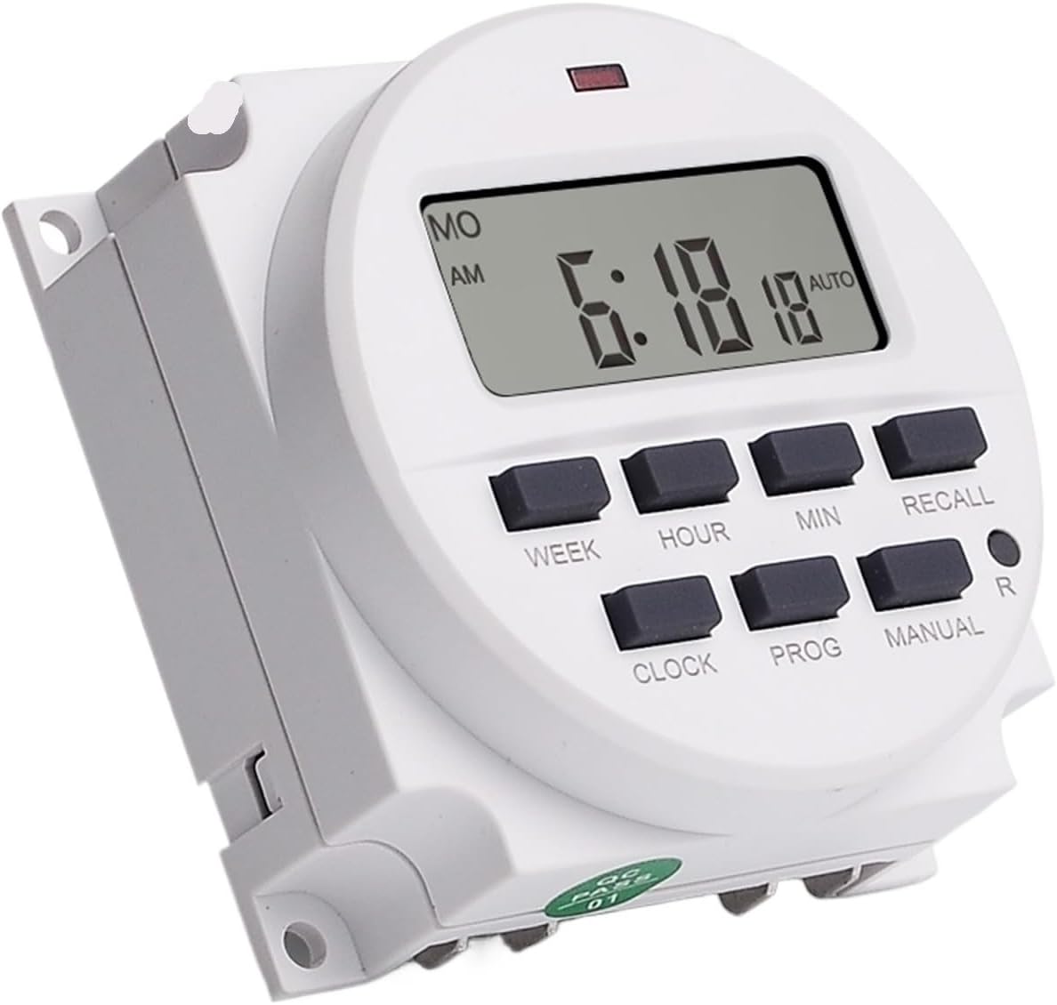 DC 12V 7 Days Weekly Programmable Digital Timer Switch Time Relay Control 12 Volt in 12/24 Hours Format Clock with Countdown Off