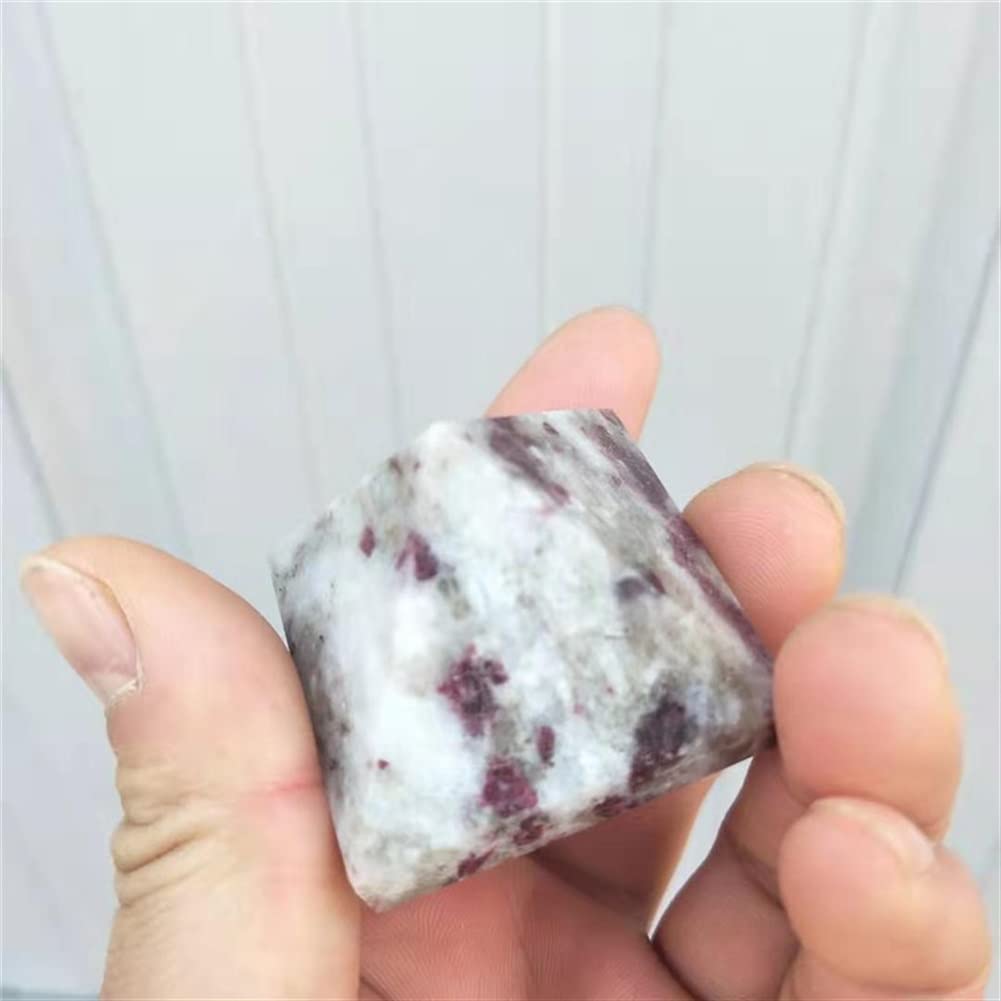 Cristallo Naturale Grezzo 1pc tormalina Rossa Naturale piramidi Rubellite Cristallo Pietra Grezza 40MM-50MM Adatto for la casa Collezioni di casa (Color : 1pc 40mm)