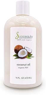 Soapeauty Coconut Oil 76 Degree Cold Pressed | Natural Carrier Oil for Candle Making & Soap Making, Face, Skin Care, Hair Care | (16 Oz)