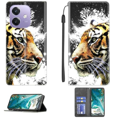 Custodia Comaptibile per Oppo A5i Case Cover Supporto Premium in PU con 9H HD Vetro Temperato CPT40