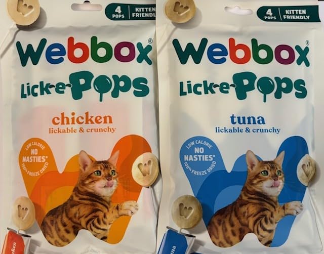 Lick-e-Pops Freeze Dried Cat Treats Variety Pack (Chicken/Tuna)