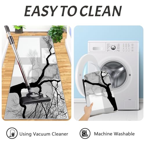 Tapis cuisine antidérapant lot de 2 lavable devant évier style abstrait