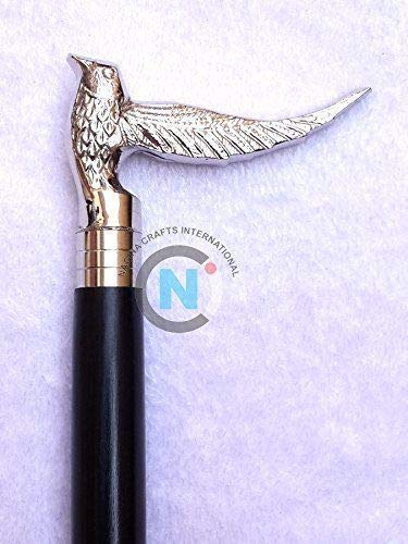 Shiv Shakti Enterprises Barra de Madera para bastón de Senderismo, latón, náutica, Hecha a Mano Cover