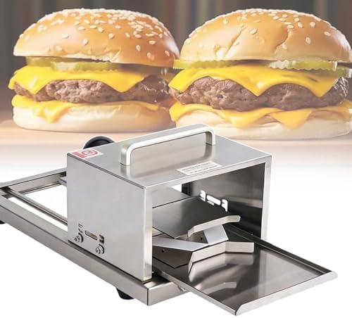 Commercial Manual Bread Slicer, Hamburger And Bagel Cutter, With Sliding Function, 4 Thickness Settings, Stainless Steel Construction, Suitable For Bagels And Rolls.
