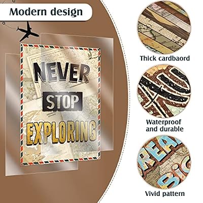 Pajean 12 Pieces Travel The Map Motivational Wall Decor India | Ubuy