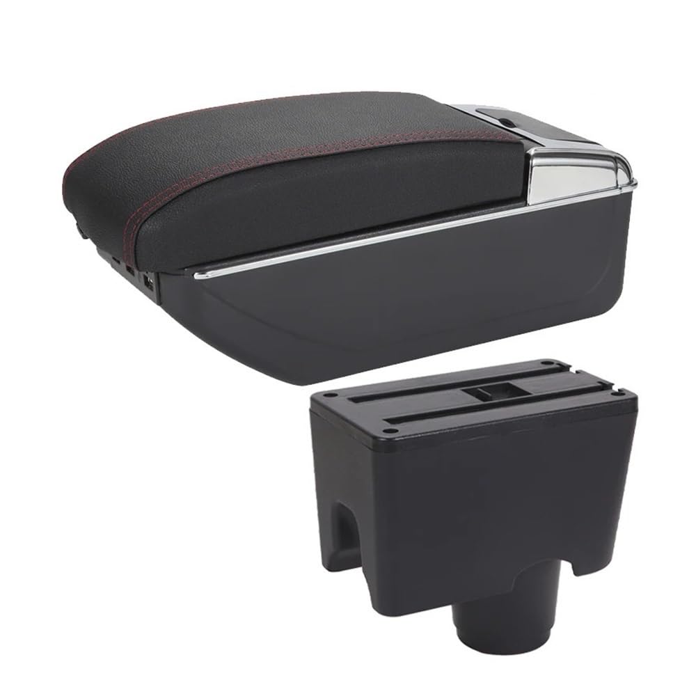 Aierdeyp B1 Black Red 7Usb Car Armrest Box For Vw For Up Car Armrest Box