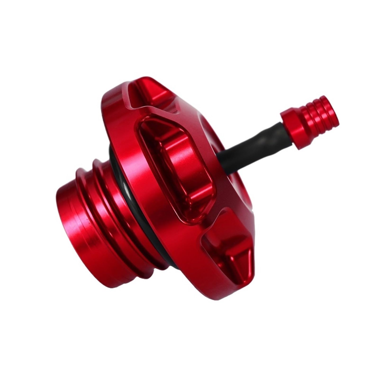 Korek wlewu paliwa Wszystkich zbiorników z gwintem żeńskim Pasuje do Harley w stylu klubowym wentylowany aluminiowy korek wlewu gazu CNC uniwersalny(Red)