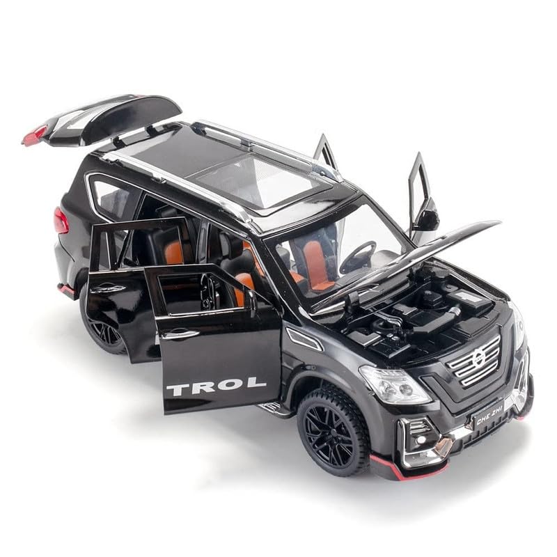 Image of Play Boy 1:22 Nissan Petrol Model Diecast Metal Alloy Pullback Toy Vehicle with Openable Doors Light and Music Car for Kids (Multicolor)