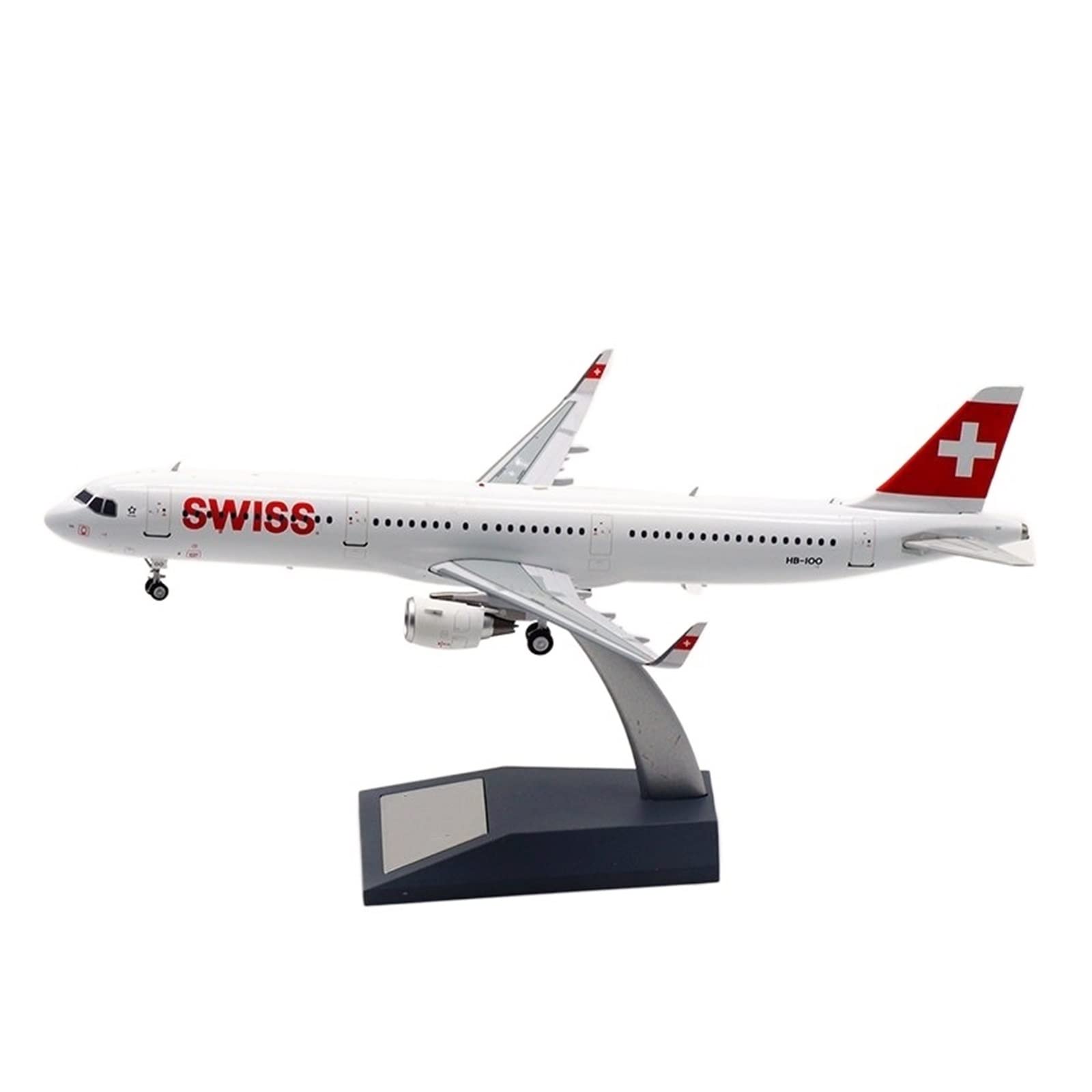 Pre-Built Diecast Models 1 200 Fit For A321 HB-IOO Airlines Aircraft Alloy Diecast Model Souvenir With Landing Gear Plane Scaled Model Aircraft