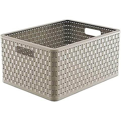 Rotho Country Aufbewahrungsbox 28l in Rattan-Optik Cover