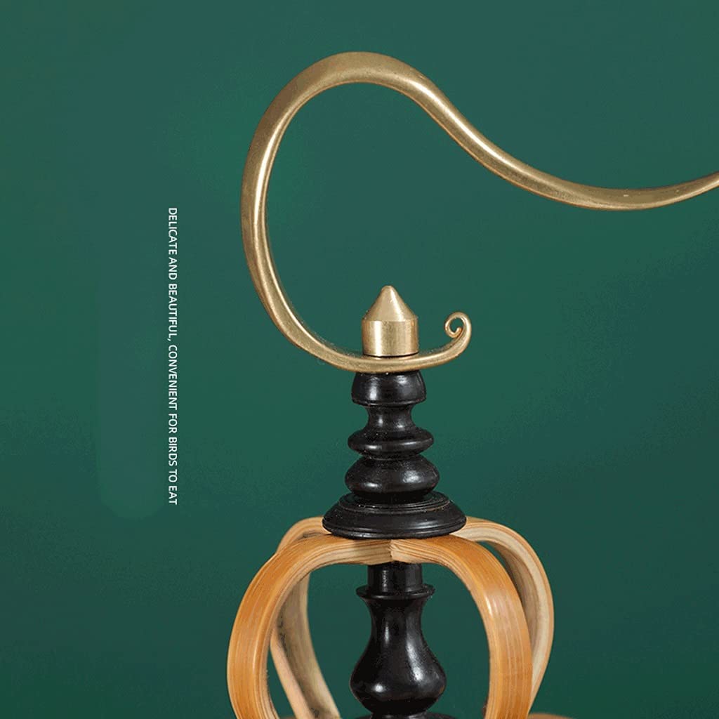 ZUMAHA Sicurezza Gabbia per Uccelli Vintage per Piccoli Uccelli, Gabbia per Uccelli in Stile Cinese con palo in Piedi, Gabbia per Uccelli Fatta a Mano con Manico Portatile Solido