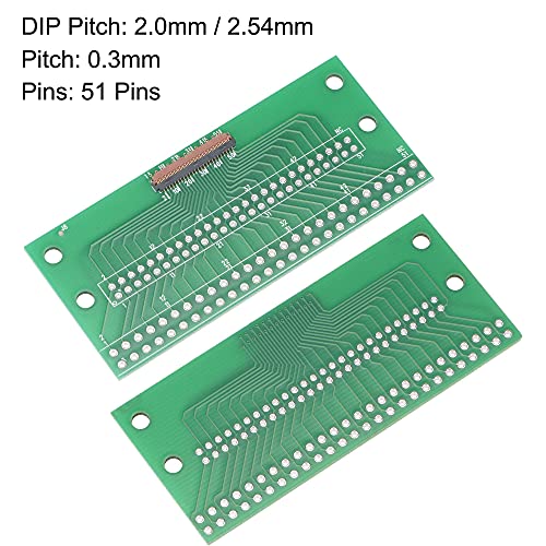 Adaptador uxcell Flexible 51 Pines FFC FPC 0.3mm Pitch miniatura 2