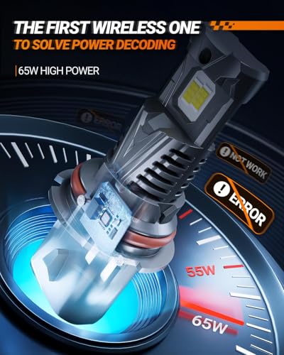 Image of SEALIGHT Brightest 9007 Bulbs 60000LM for ATVs & Powersports, 2024 Version, 60000LM Brighteness S7S Wireless HB5 Fog Lights 10 Years Lifespan Powersports Accessory Lights- Pack of 2