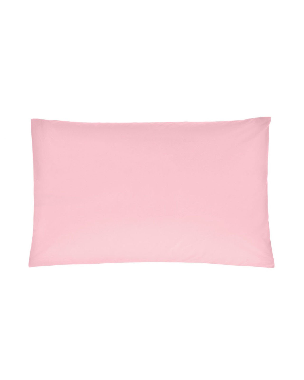 R&Z Pink Plain Dyed Polycotton Cot Bed Pillow Pair Case (Pink)