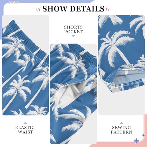 Pajama Pants Sleep Pants Soft Elastic Waist Pajama Lounge Pants Plam Tree for 6-14 Years Old4