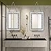XIHACTY 2 Piece Wall Mirrors, Crush Diamond Wall Décor Silver Decorative Mirrors for Living Room , Bedroom, Bathroom. (11”x15”)