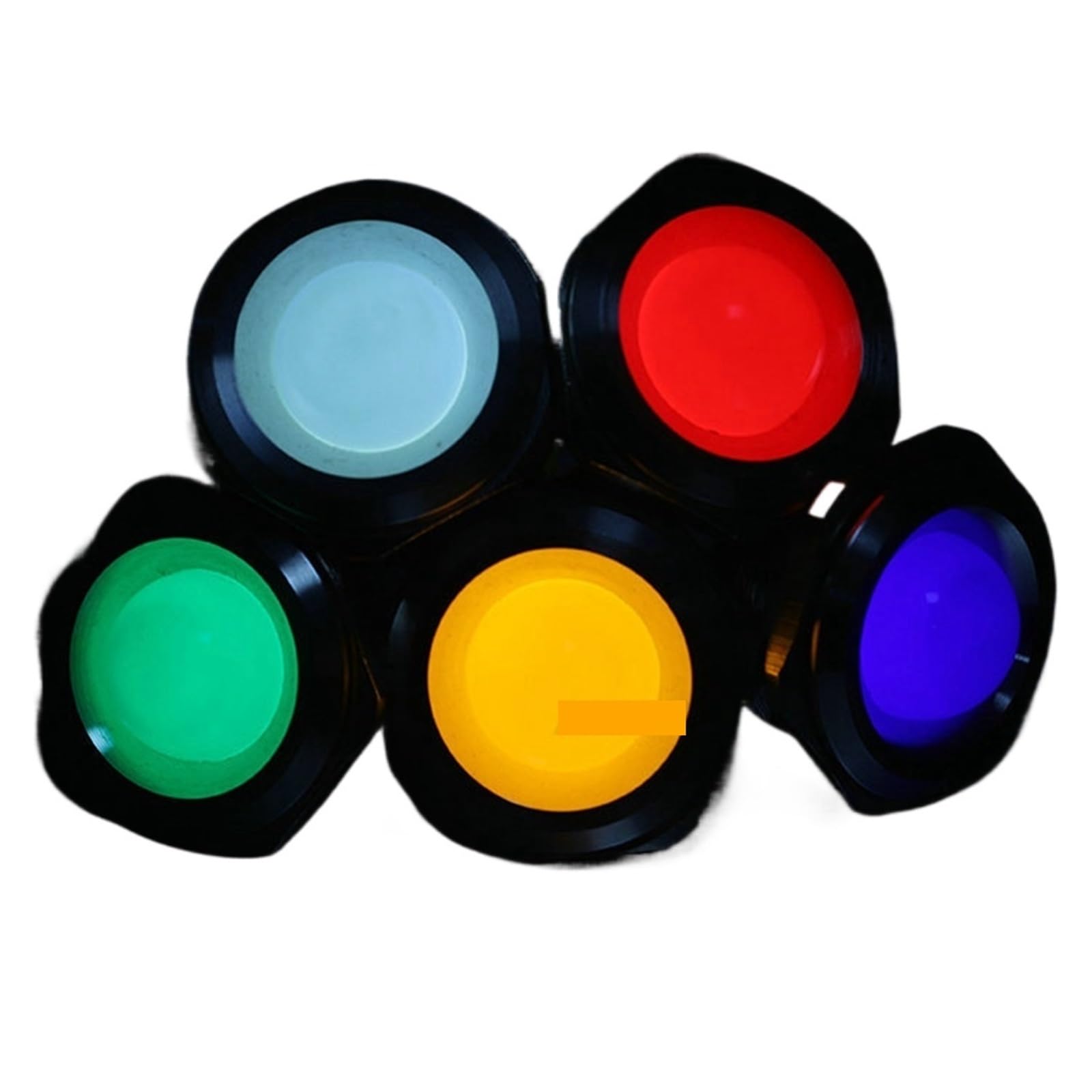 Luz indicadora de señal metálica con cabeza abovedada de 22 mm, 3 V-220 V, lámpara LED con terminal de tornillo de 2 pines, luz industrial(Flat Head Blue,3V-6V)