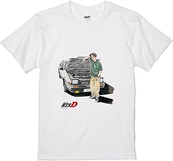 Amazon | 半袖Tシャツ 2501ID41-02 イニシャルD 藤原拓海とAE86