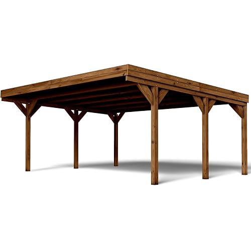 Carport Bois 2 Voitures 30,9 m² Victor