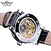 Winner Diamond Retro Flower Display - Reloj de pulsera para hombre, diseño...