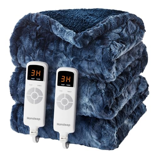 Hansleep Queen Heated Faux Fur Blanket