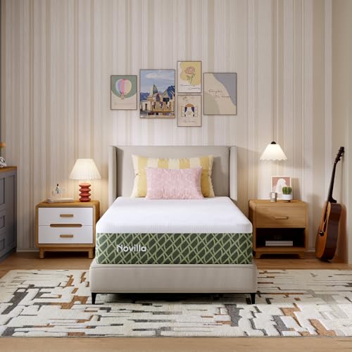 Image of Novilla 8 Inch Twin Gel Memory Foam Mattress for Pain Relief