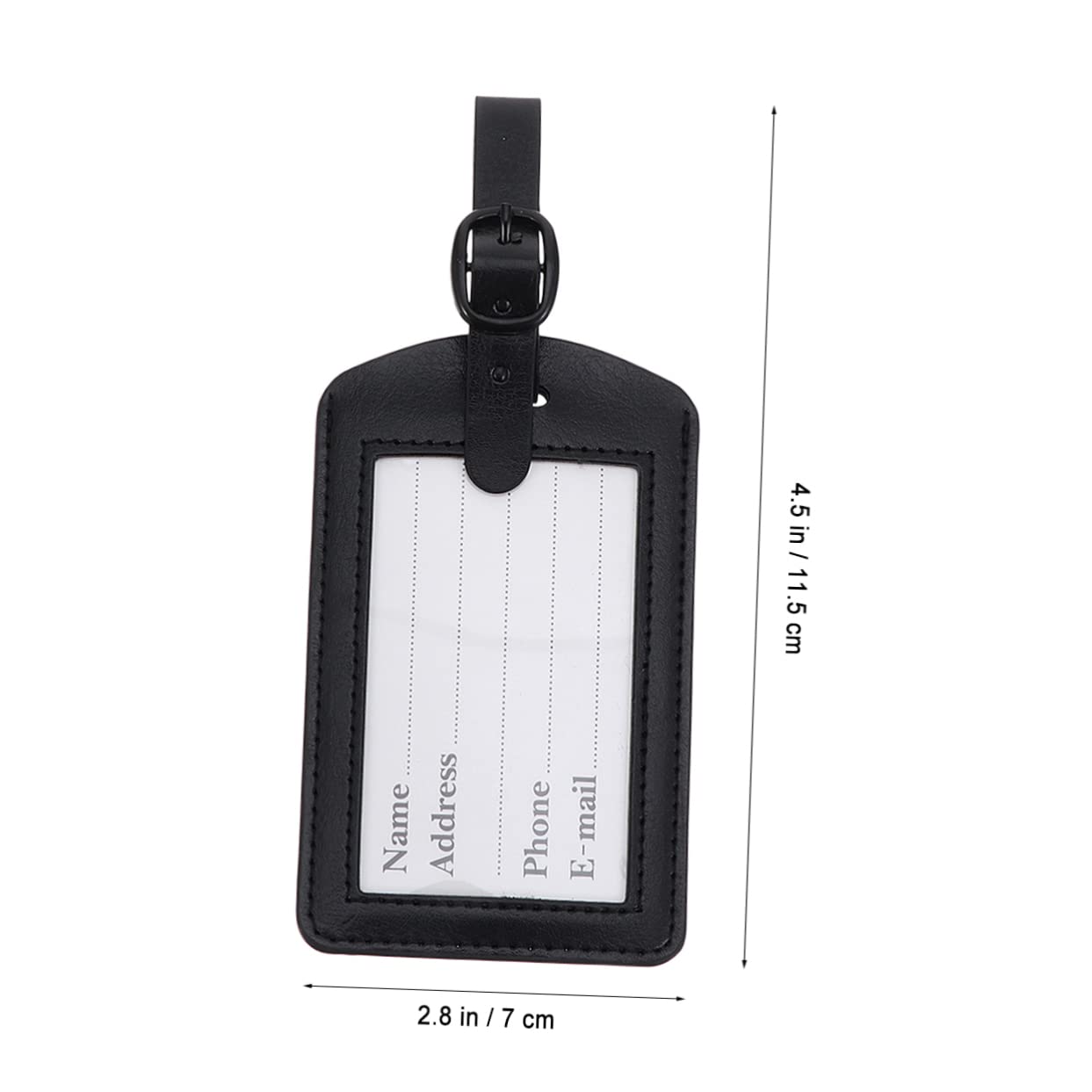Ipetboom 2 Set Etichette Per Pu Targhette Per Valigia Regolabili Design Per Facile 5 Pezzi*2
