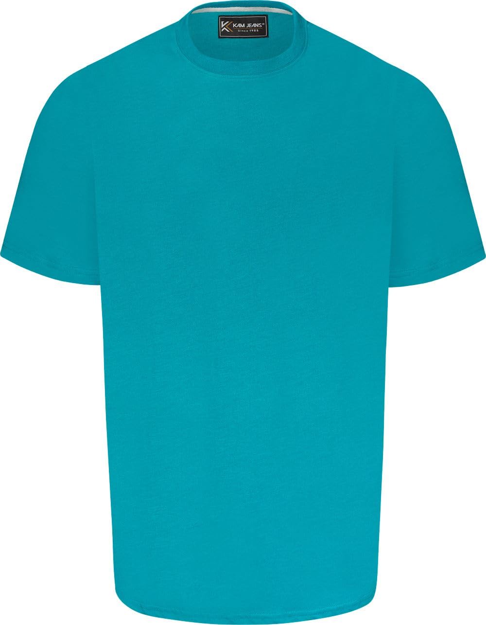 Kam Men's Breeze Jeanswear Plus Size Essential Ss Crew Neck T-Shirt - Blue - 4XL